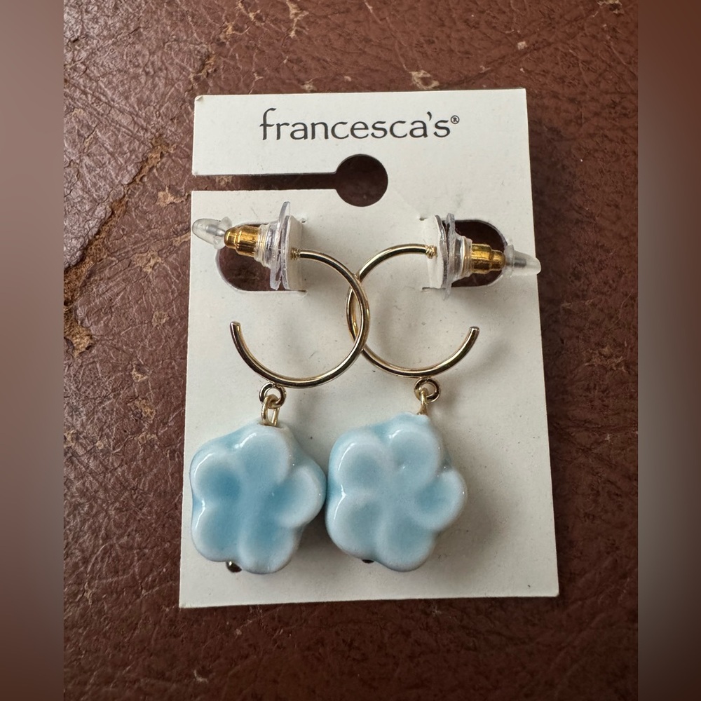 Francesca's Gold and Blue Earrings